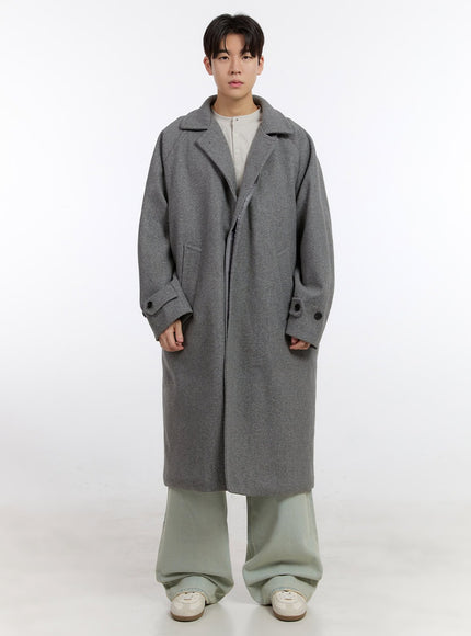 mens-classic-trench-coat-if528 / Gray