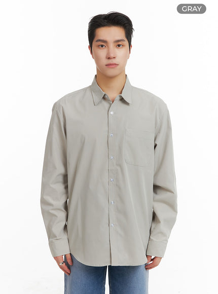 mens-classic-white-shirt-ia401 / Gray