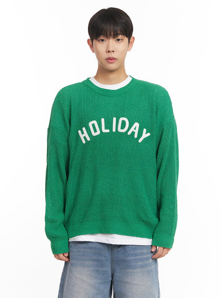 mens-holiday-knit-sweater-im528 / Green