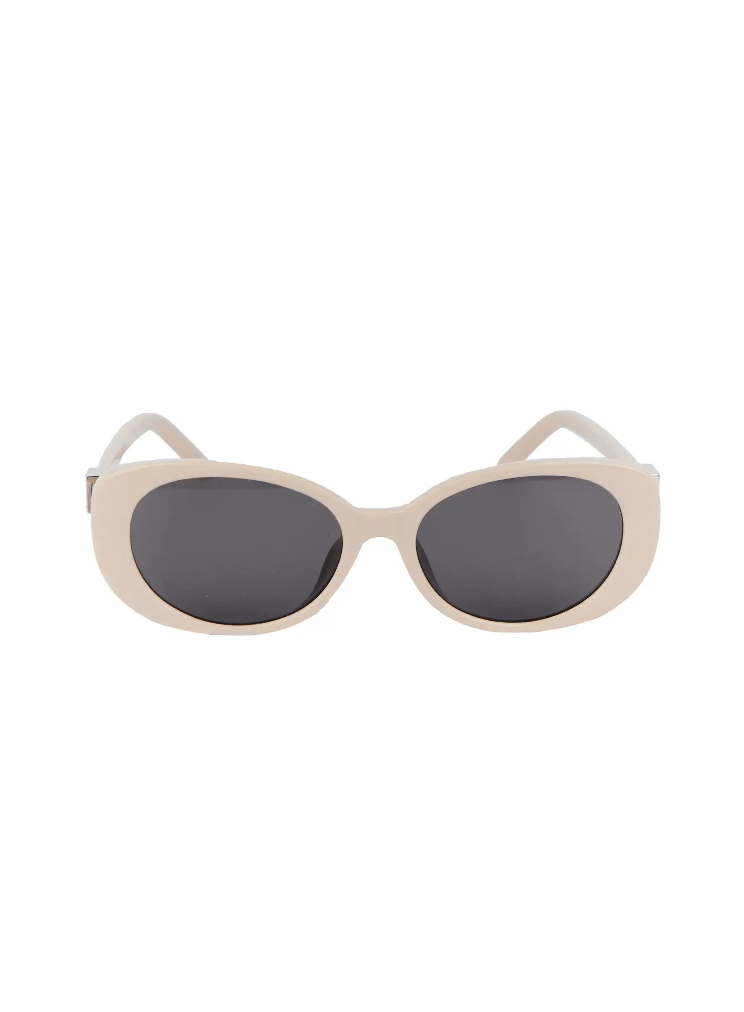 jewel-slim-oval-sunglasses-ij508 / Light beige