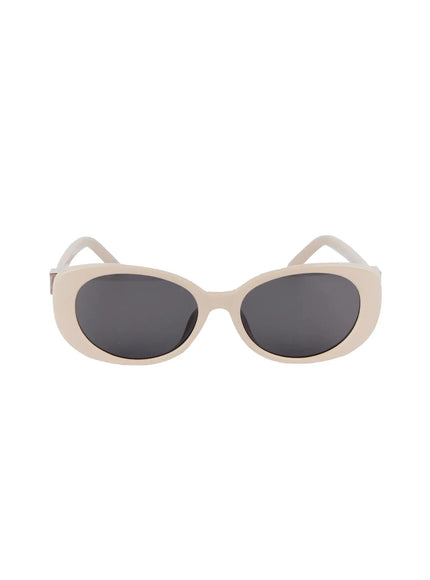 jewel-slim-oval-sunglasses-ij508 / Light beige