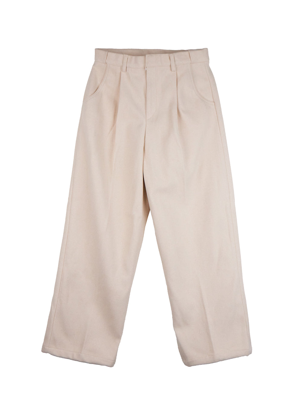 mens-pintuck-wool-blend-slacks-id406 / Light beige