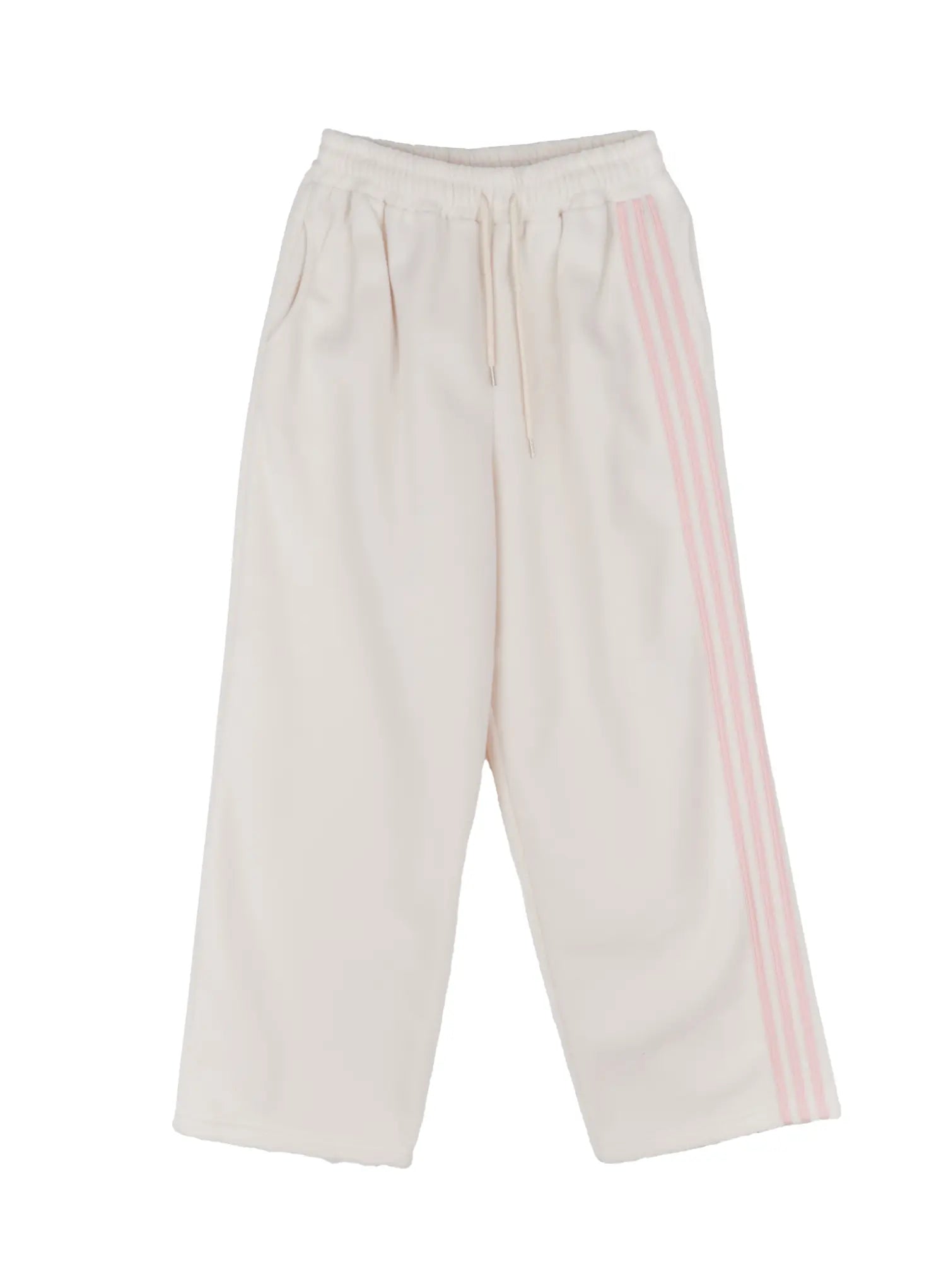 stripe-sweatpants-ij505 / Light beige