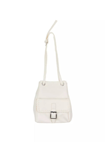 front-pocket-drawstring-shoulder-bag-im509 / Light beige