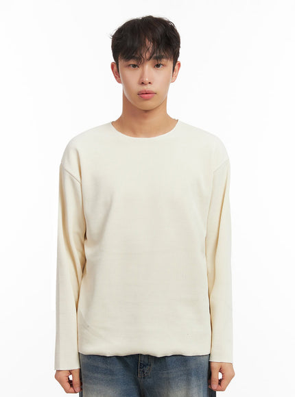 mens-corduroy-long-sleeve-sweater-id431 / Light beige