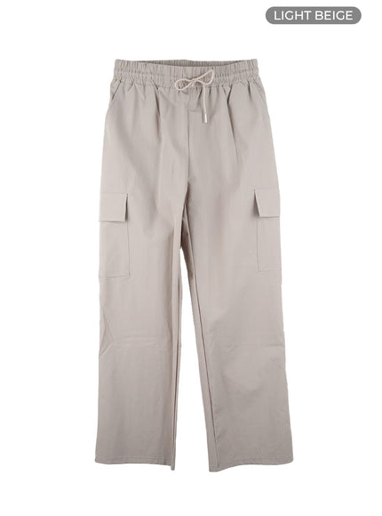 mens-stretchy-cargo-pants-ia402 / Light beige