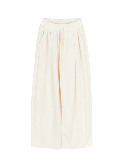 basic-wide-leg-sweatpants-iu519 / Light beige