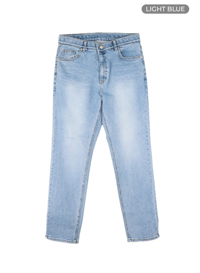 mens-classic-straight-leg-denim-jeans-ia401 / Light blue