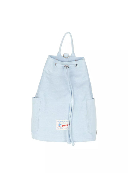 stitched-canvas-drawstring-bag-iu512 / Light blue