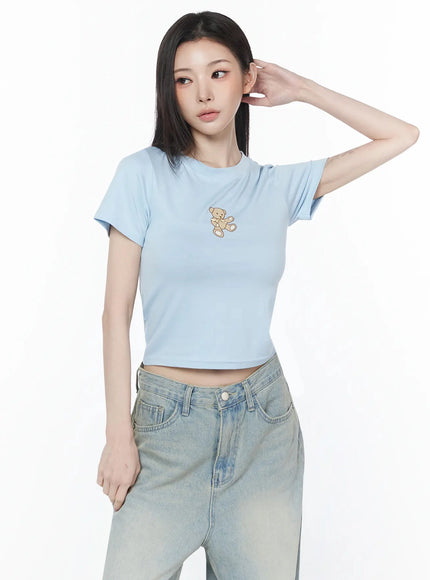 teddy-baby-tee-iu512 / Light blue