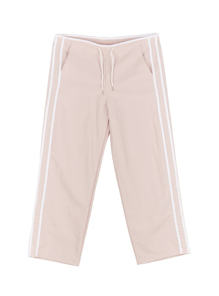 striped-nylon-track-pants-ia507 / Light pink