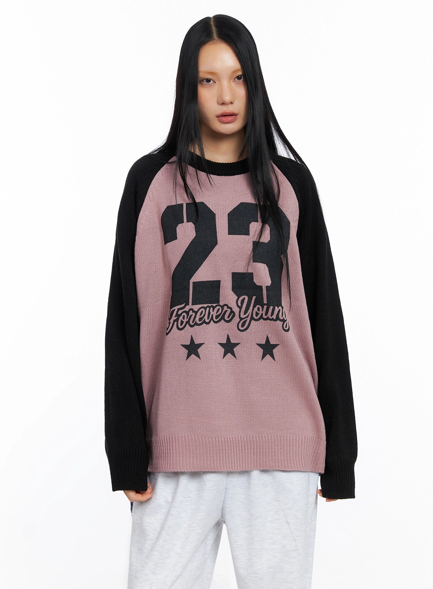 forever-young-raglan-knit-top-co517 / Pink