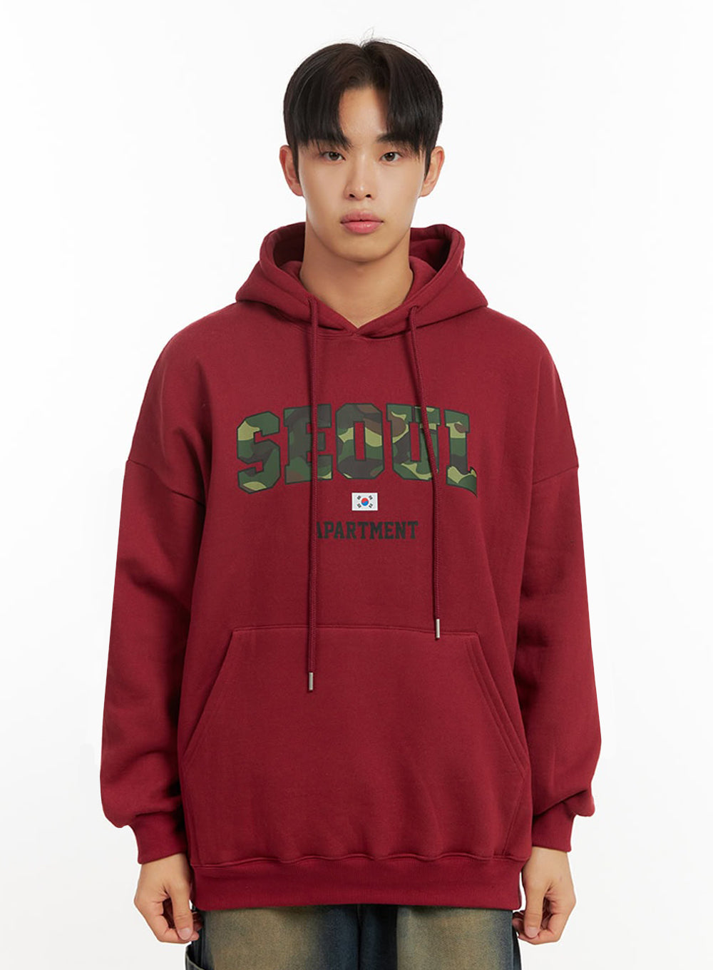 mens-oversize-printed-hoodie-id413 / Red