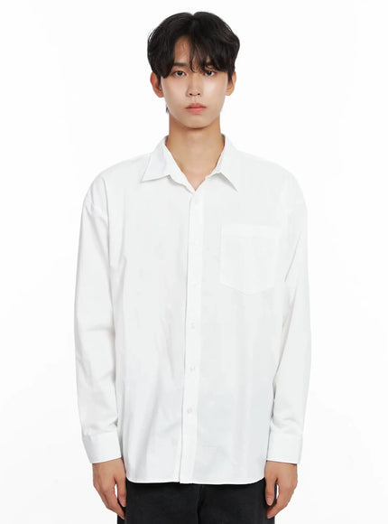 mens-classic-button-up-shirt-io517 / White