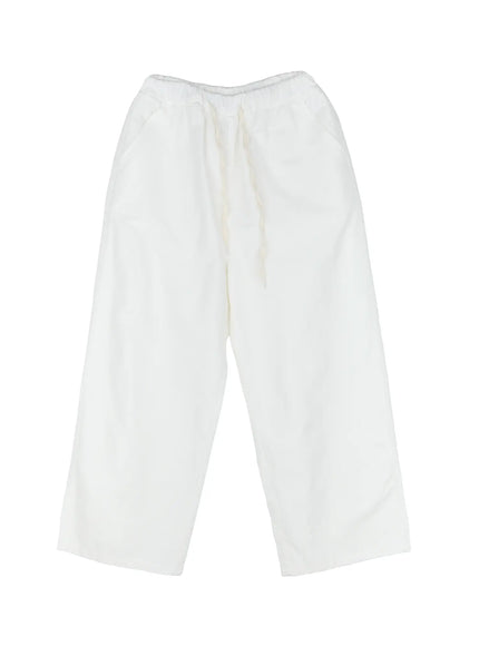 mens-wide-leg-cotton-pants-ig512 / White