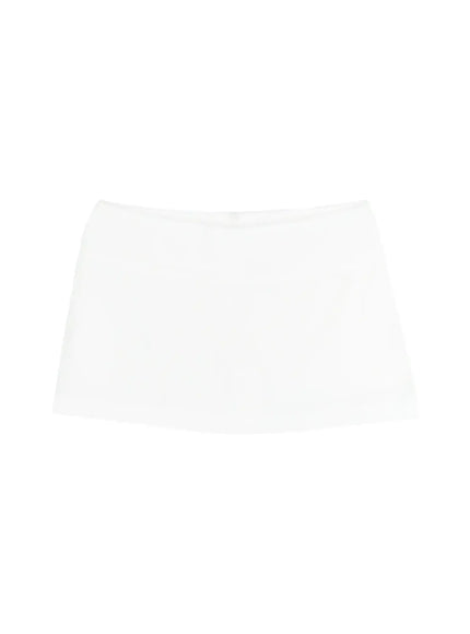 low-rise-h-line-mini-skirt-iu509 / White
