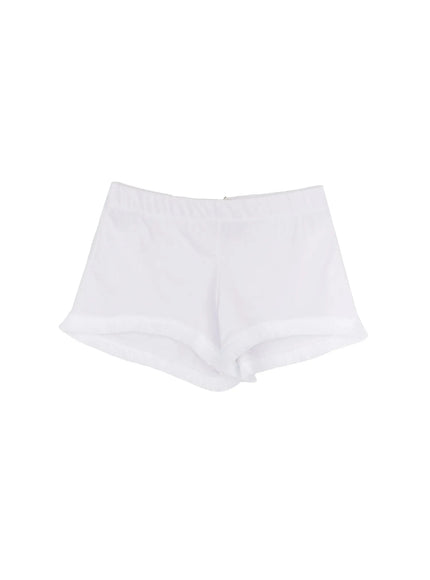 fringe-trim-shorts-iy501 / White