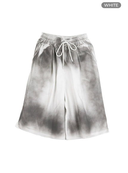 mens-washed-cotton-sweat-shorts-il404 / White