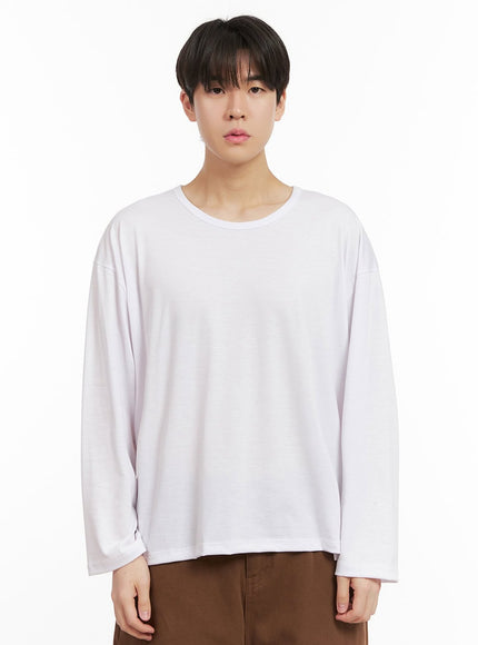 mens-essential-long-sleeve-shirt-ij517 / White