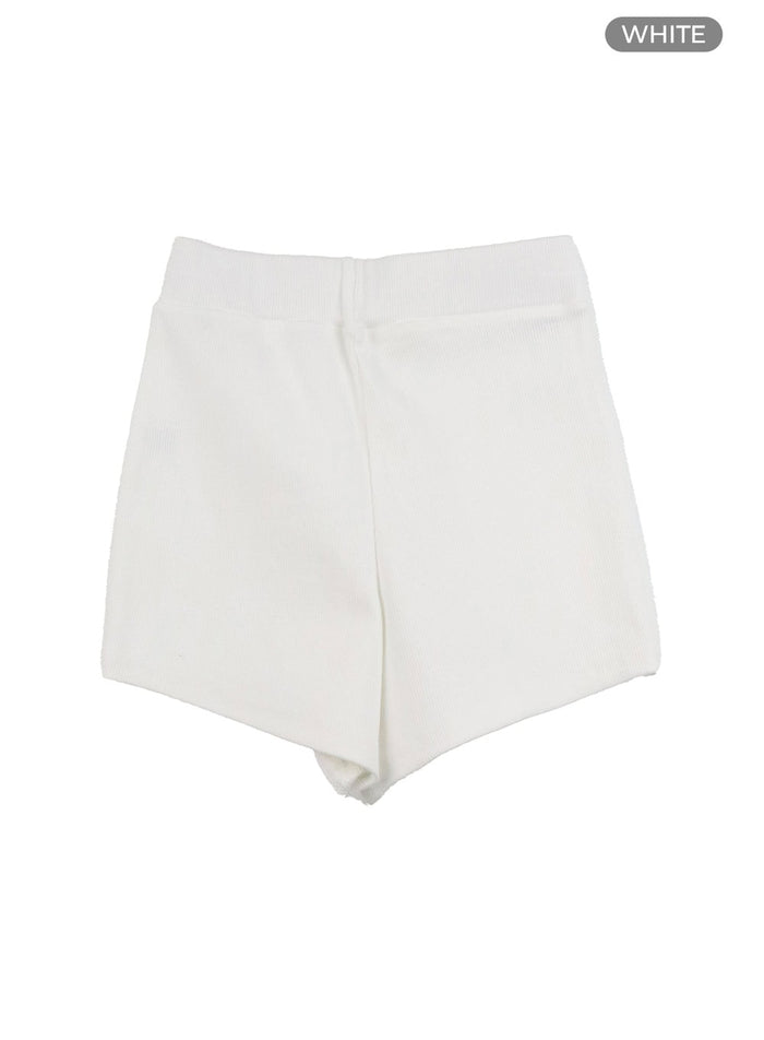 ribbed-knit-shorts-iy410 / White