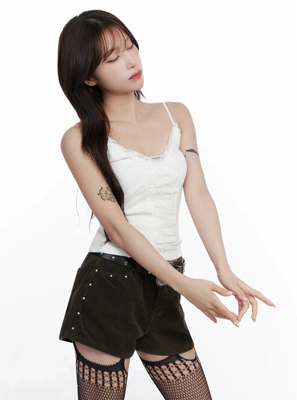 lace-trim-detail-tank-in525 / White