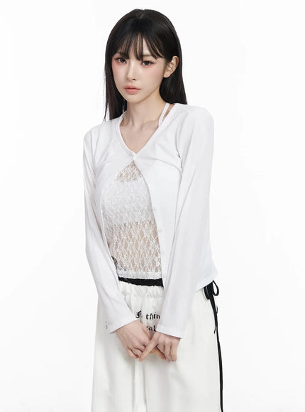 lightweight-relaxed-fit-cardigan-iu509 / White