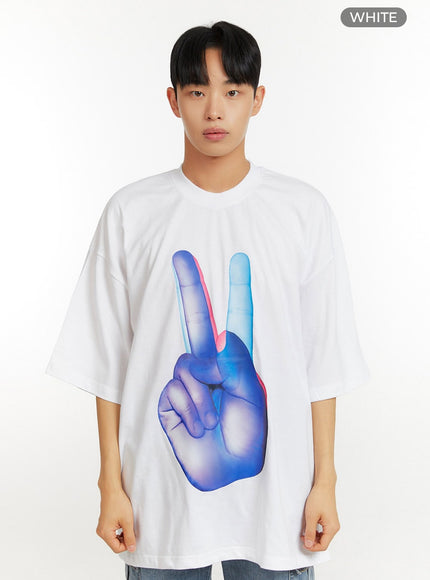 mens-oversized-graphic-t-shirt-iu426 / White