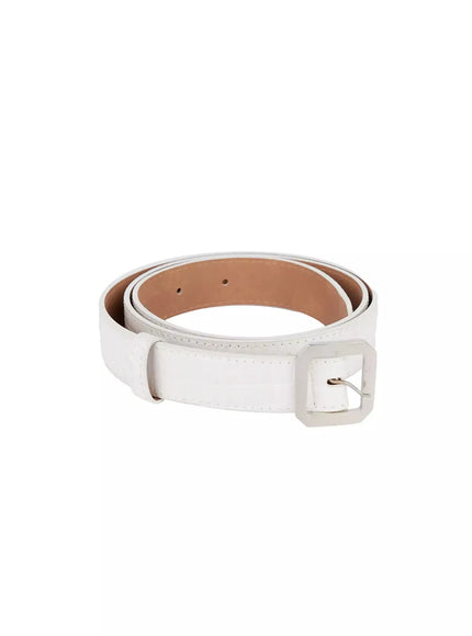square-buckle-textured-belt-ij509 / White