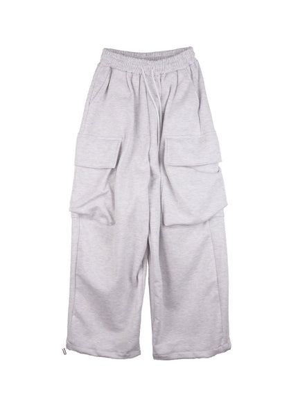 warm-wide-leg-cargo-sweatpants-id431 / White