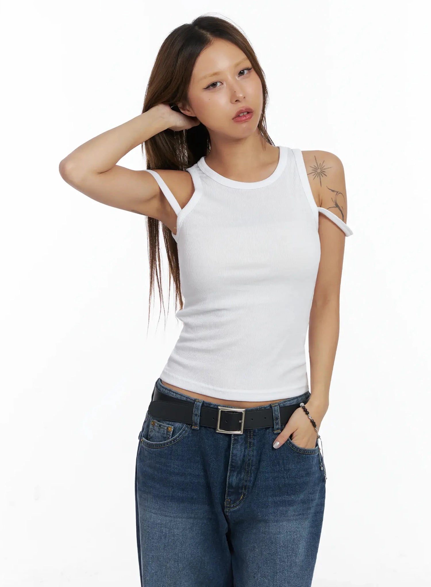 double-strap-tank-top-in528 / White