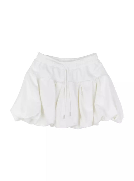 balloon-fit-flared-mini-skirt-in525 / White