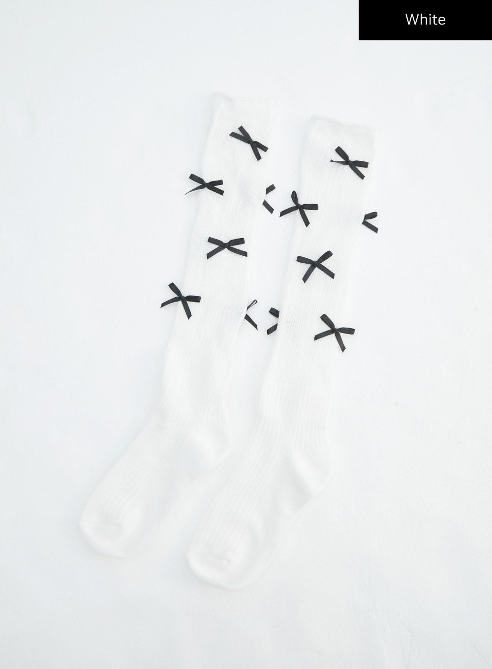 ribbon-midi-socks-in316 / White
