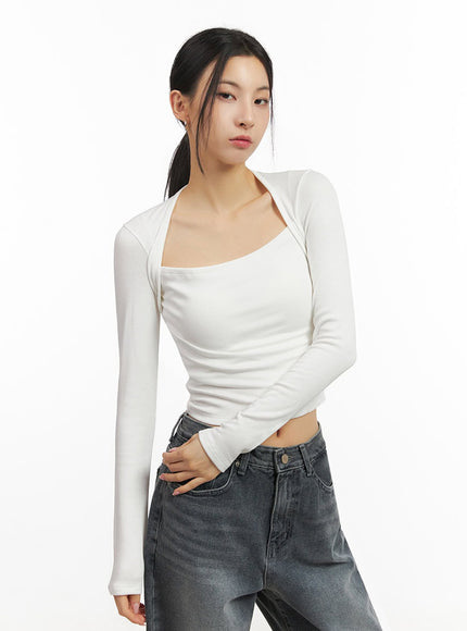 square-neck-bolero-crop-top-id431 / White