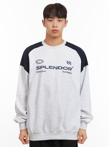 mens-contrast-graphic-sweatshirt-if517 / White