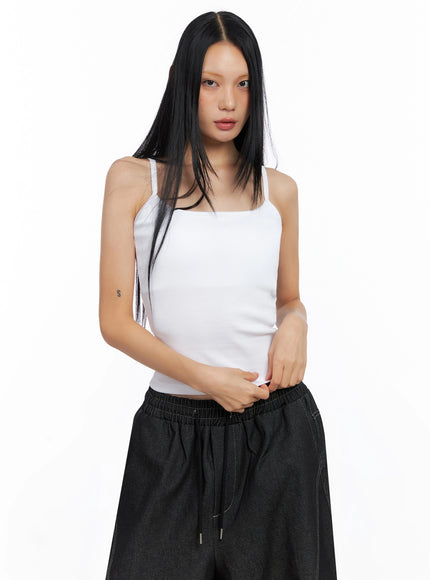 classic-square-neck-tank-top-co516 / White