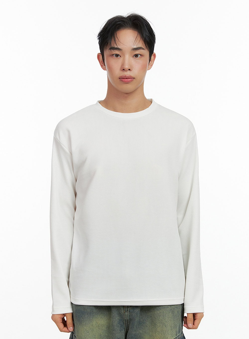 mens-basic-long-sleeve-tee-in426 / White