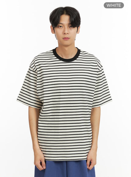 mens-striped-t-shirt-iy431 / White