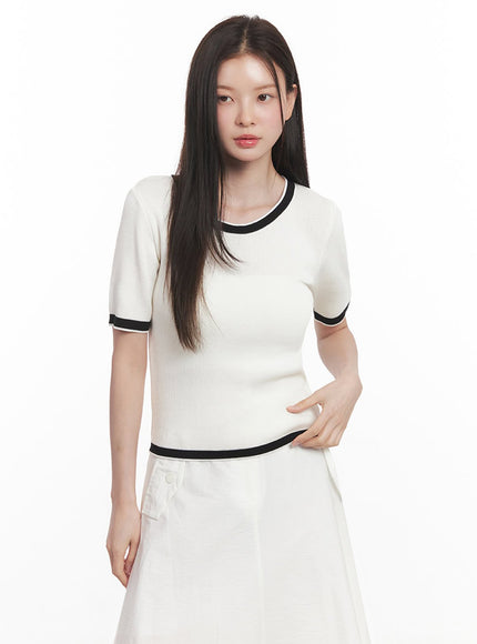 classy-contrast-top-iy513-2 / White