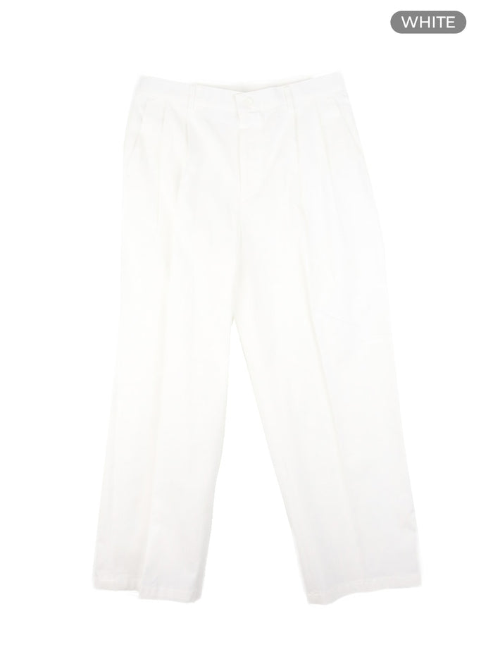 mens-solid-cotton-suit-pants-ia401 / White