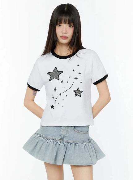 starry-short-sleeve-tee-cu515 / White