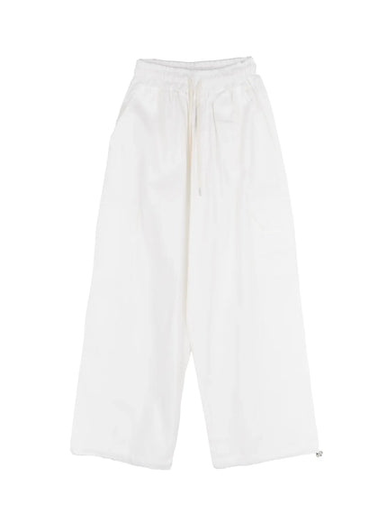 mens-drawstring-cargo-pants-is510 / White