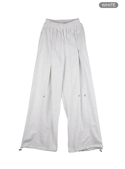 pintucked-wide-leg-sweatpants-ig405 / White