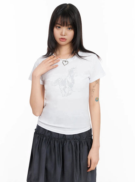 horse-graphic-slim-fit-tee-ia523 / White