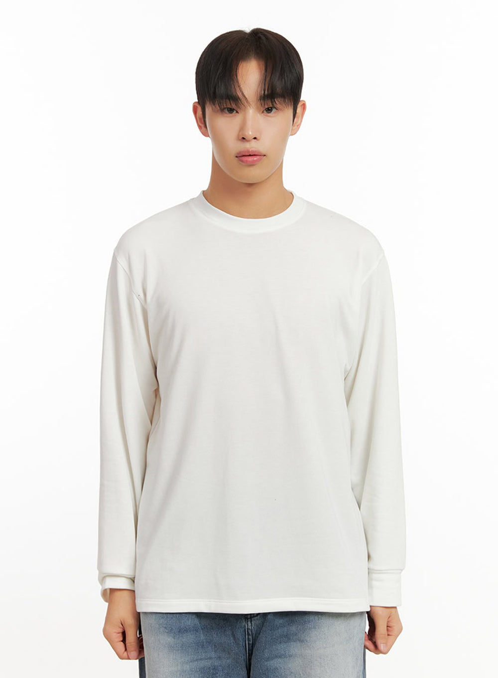 mens-solid-comfort-long-sleeve-tee-id413 / White