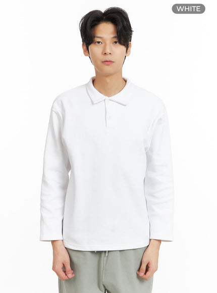 mens-long-sleeve-polo-shirt-ia402 / White