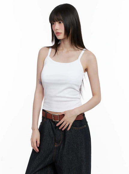ribbed-sleeveless-crop-top-il531 / White