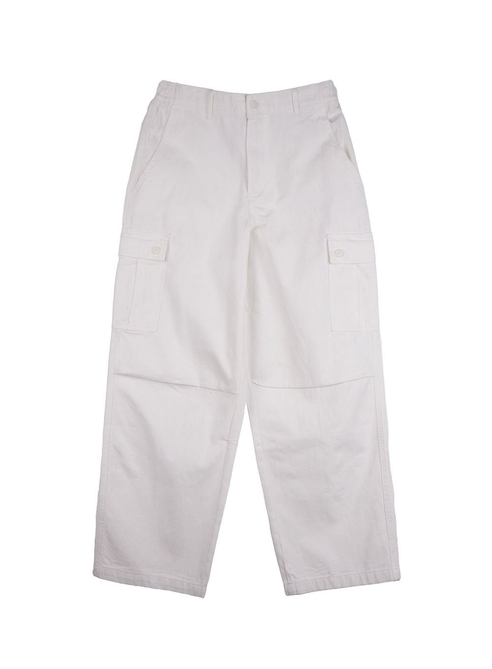 mens-wide-fit-cargo-pockets-cotton-pants-id413 / White