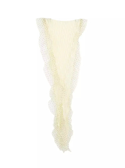 layered-dot-ruffle-chiffon-scarf-iu509 / Yellow
