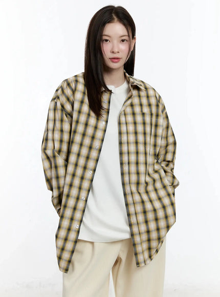 oversized-check-shirt-id526 / Yellow