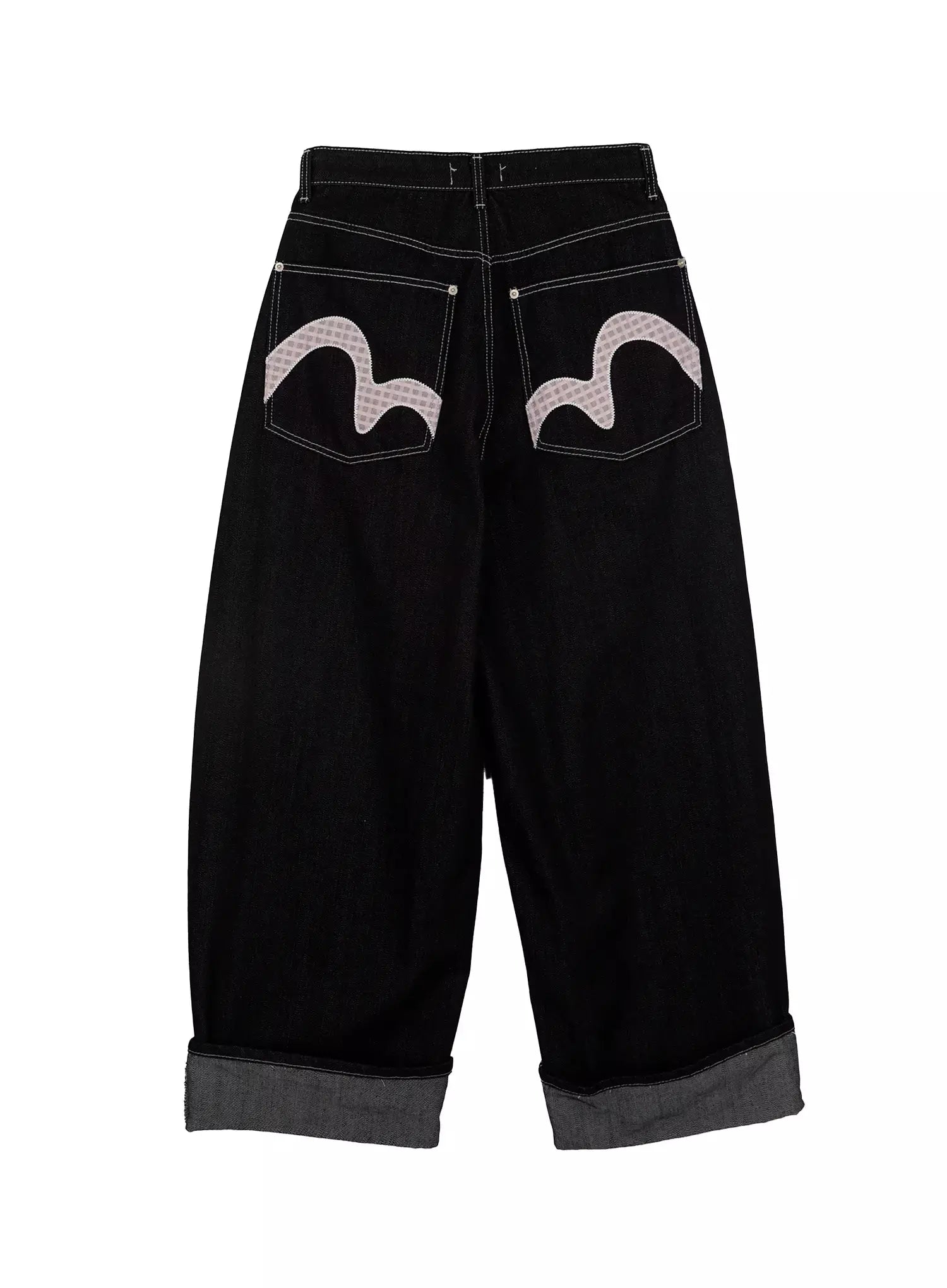 kacey-plaid-stitched-back-pocket-baggy-jeans-im513